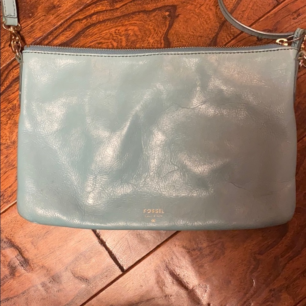 Fossil leather crossbody purse